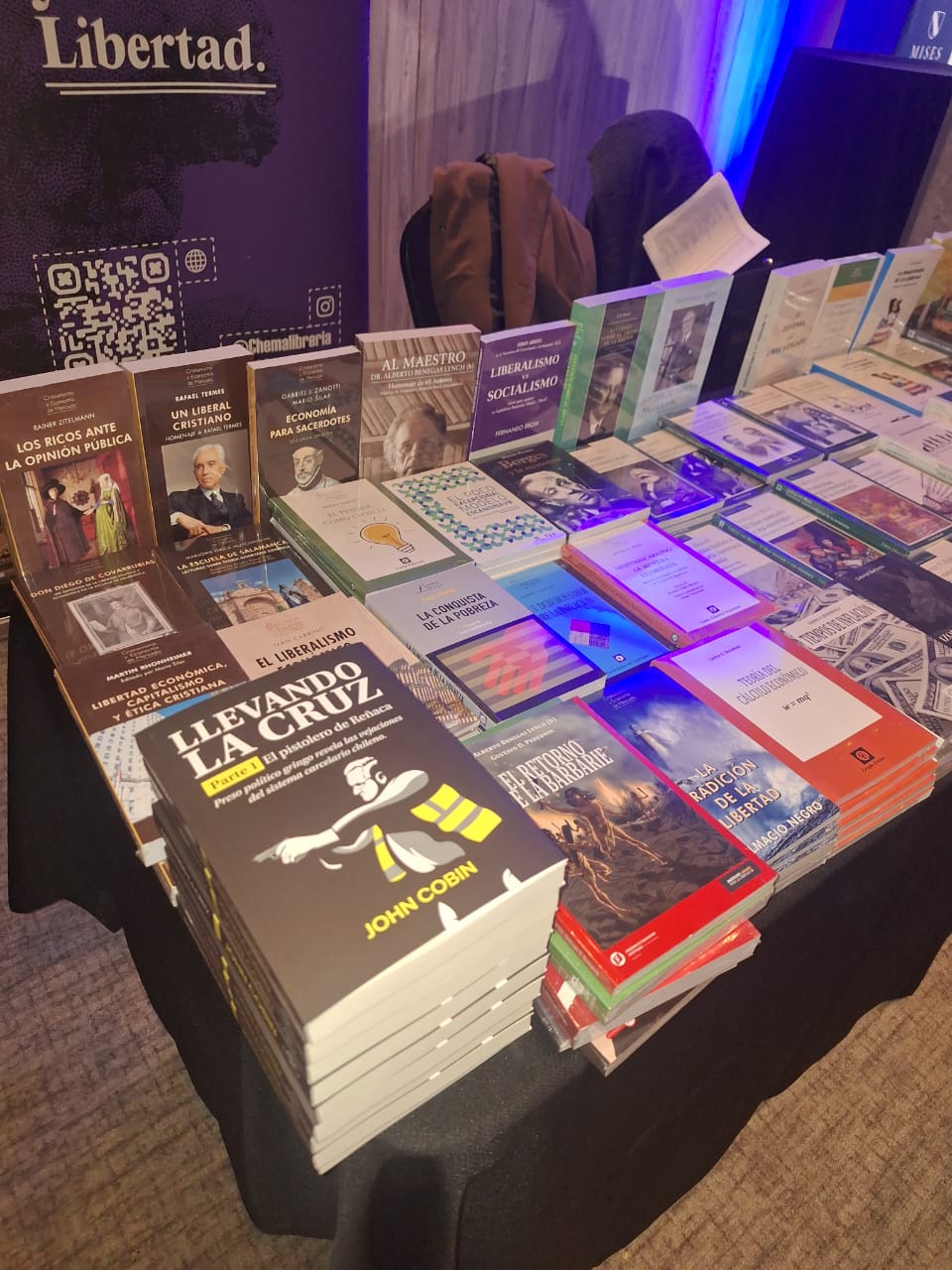 Book table at Chema Bookstore